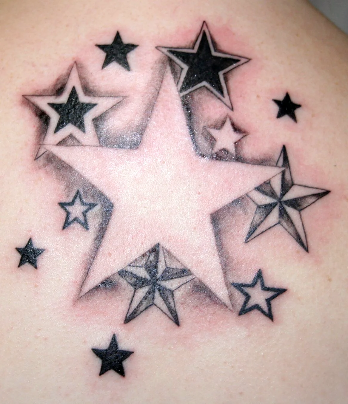 Семиконечная звезда тату