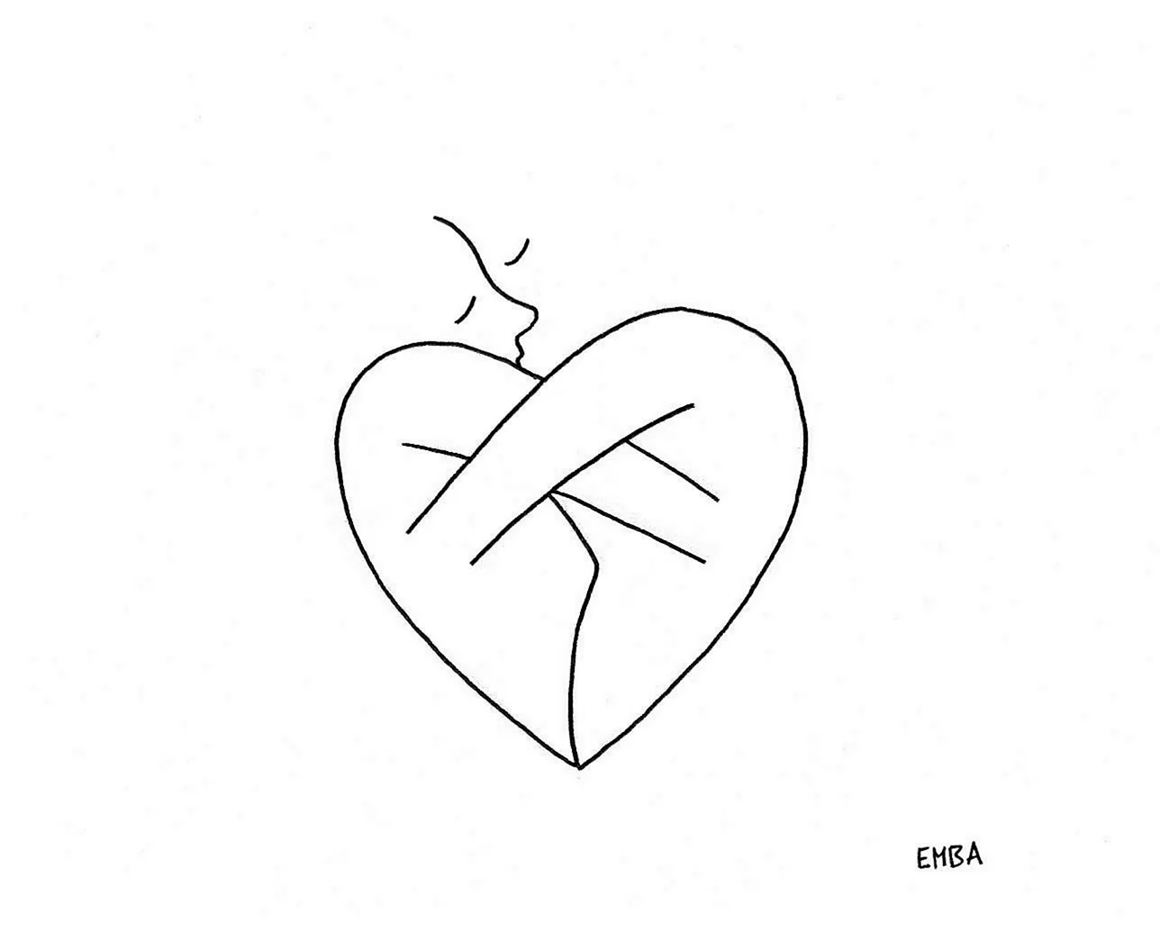 Сердце рисунок карандашом для срисовки
