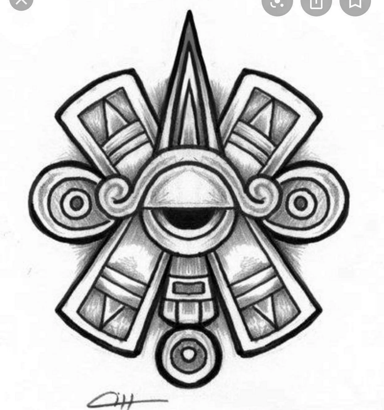 Символ Бога ацтеков глаза ацтеков