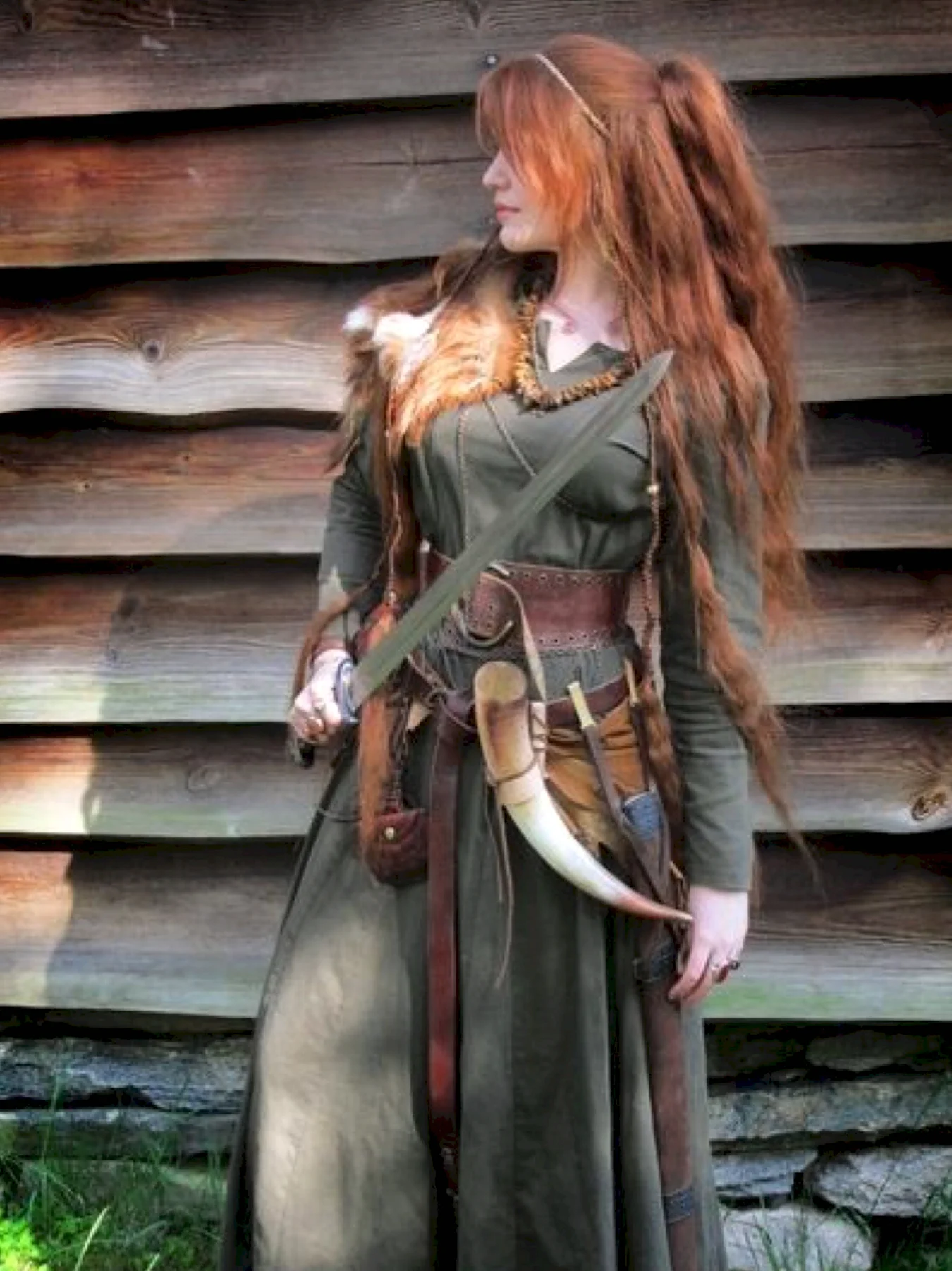 Скандинавия Викинги женский костюм реконструкция