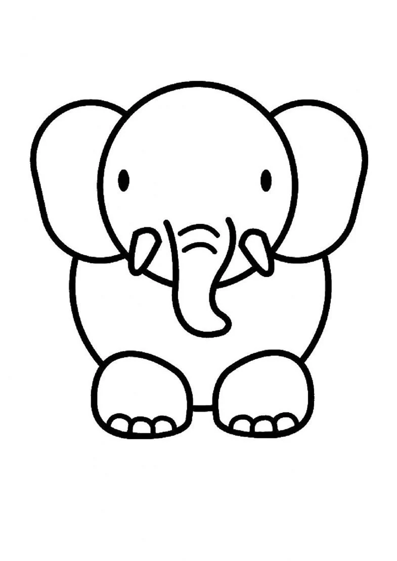 Слон раскраска