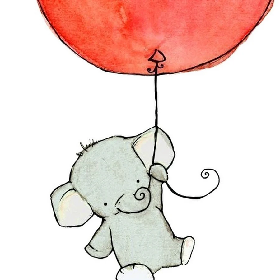 Слоник на воздушном шарике