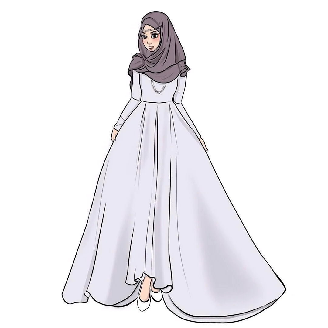 Срисовки мусульманских платьев