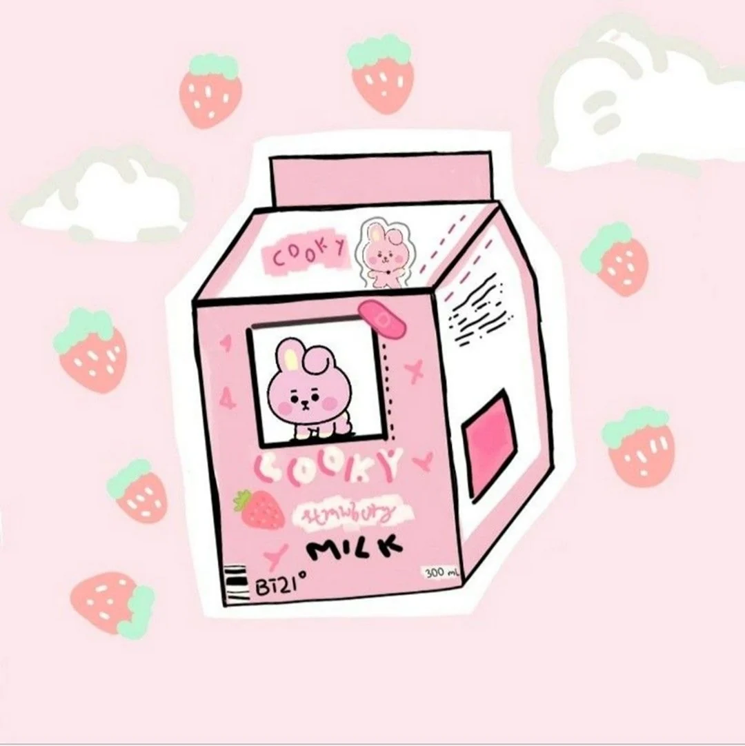Strawberry Milk Стикеры