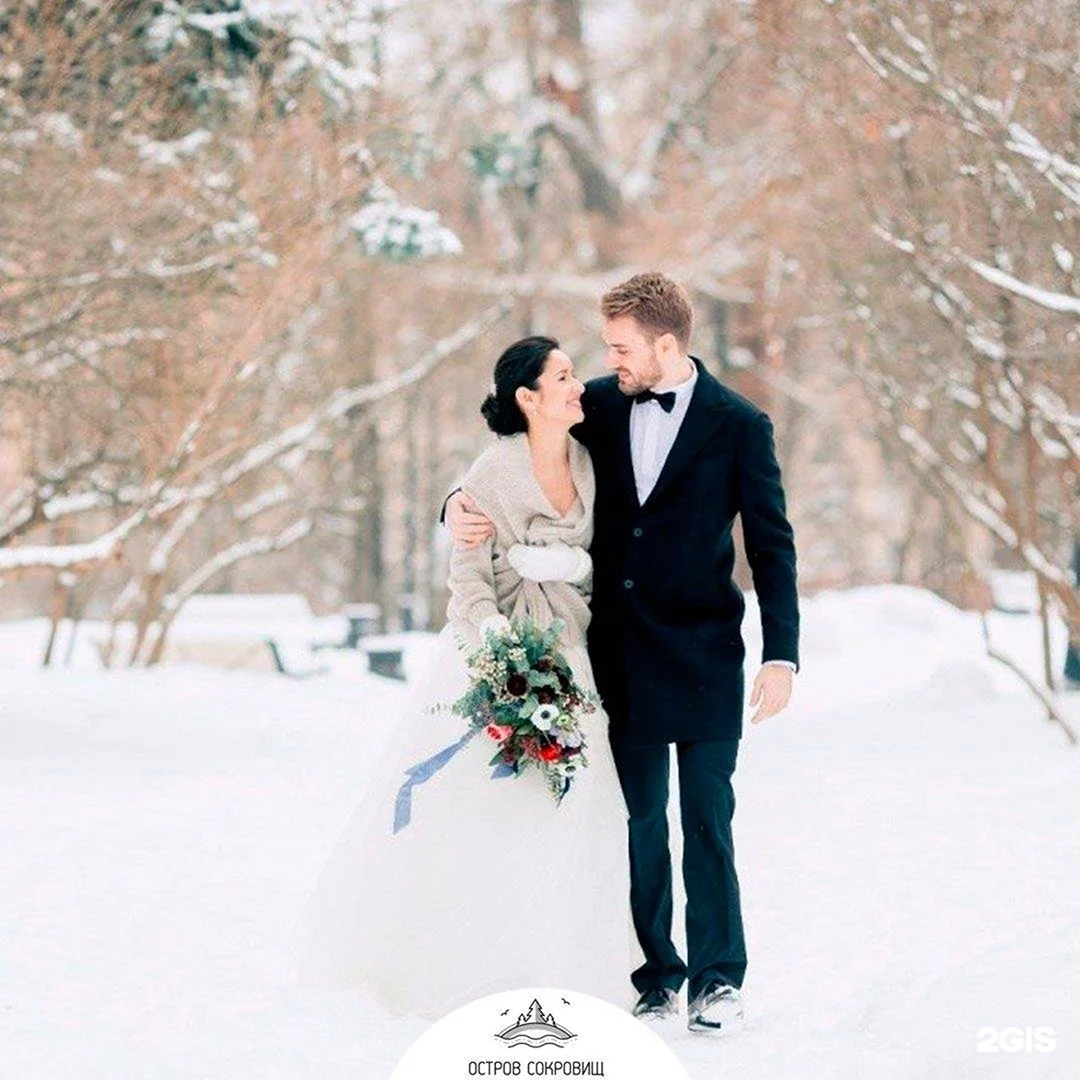 Свадебная фотосессия на природе зимой