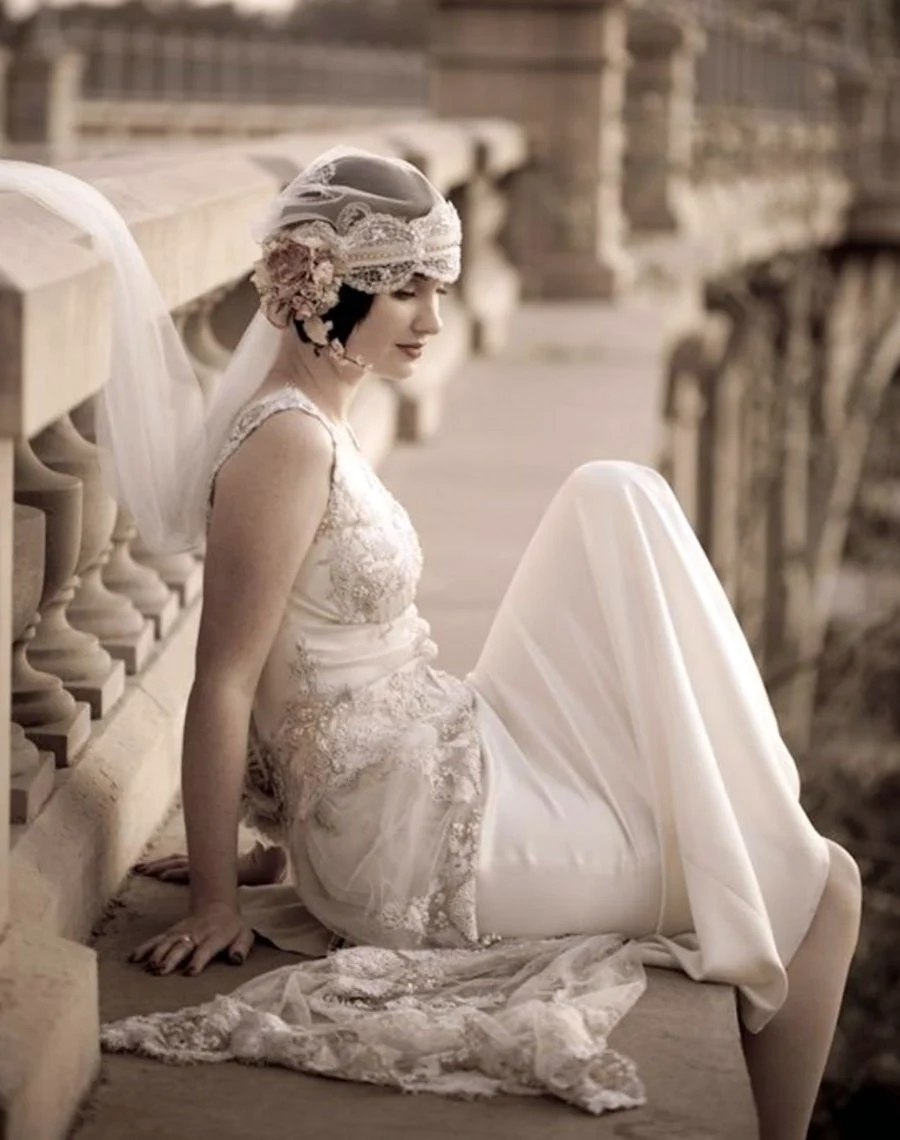 Свадебное платье в стиле ретро Гэтсби