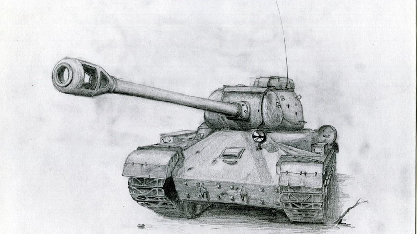 Танк ИС-2 рисунок