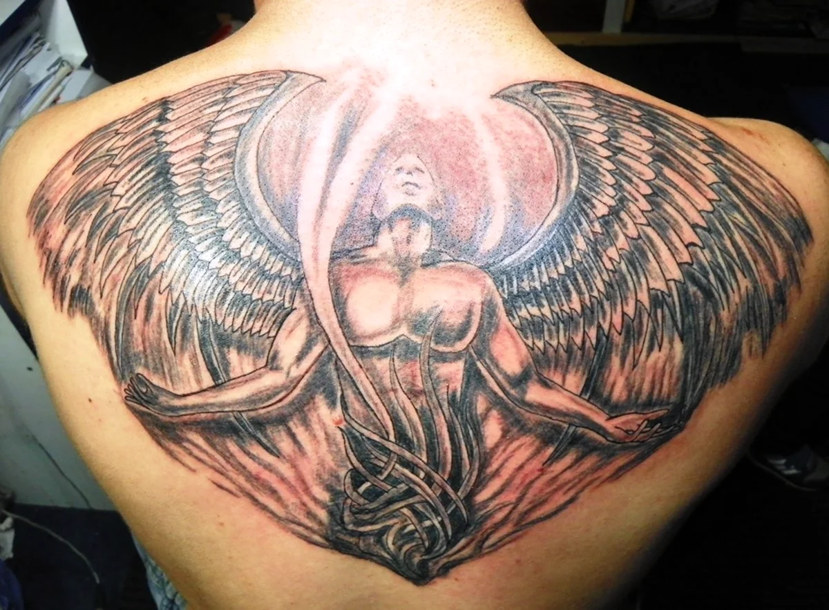 Татуировка ангел Азраил