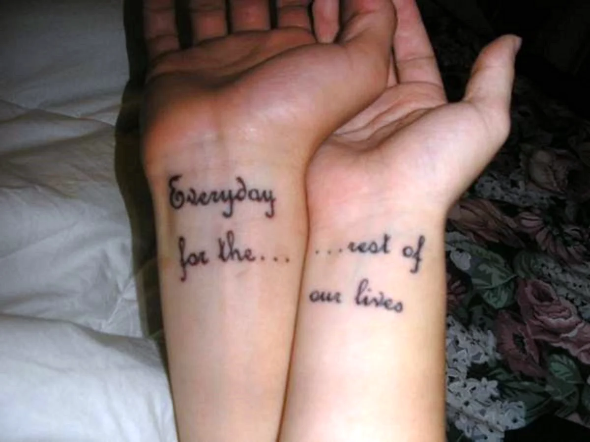 Татуировка фраза для двоих