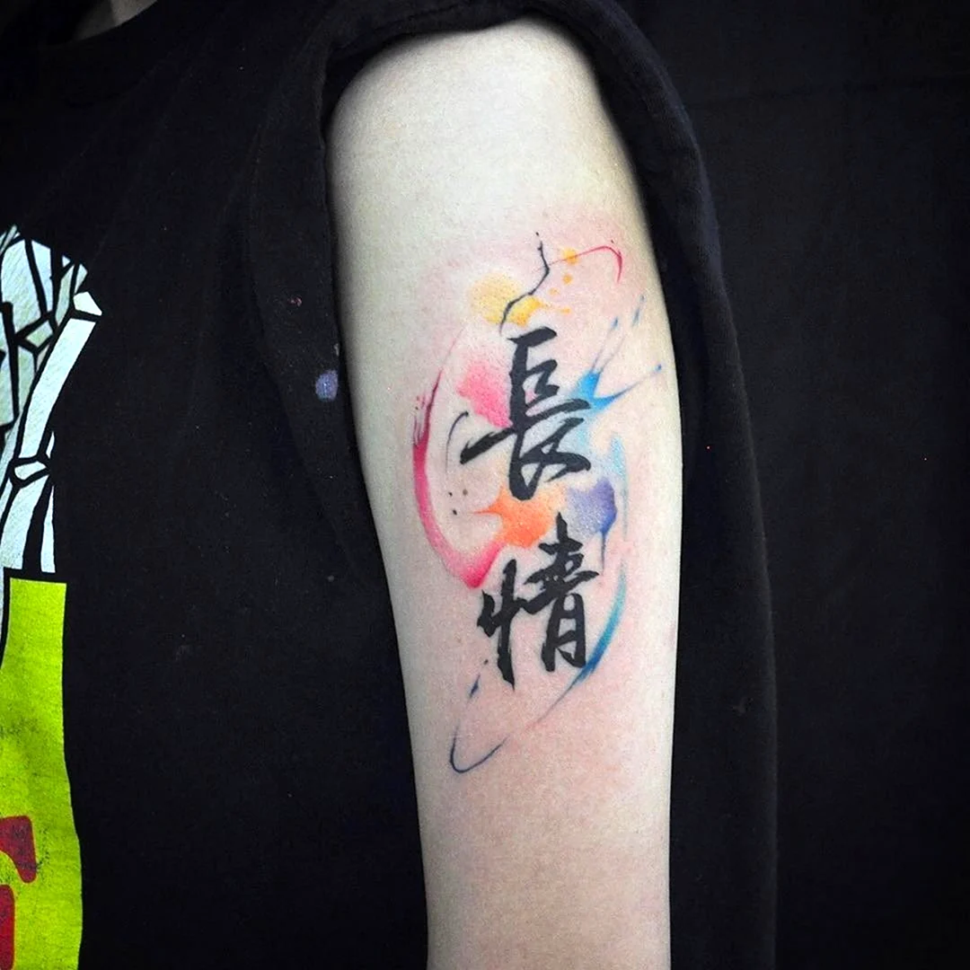 Татуировка иероглифы на руке