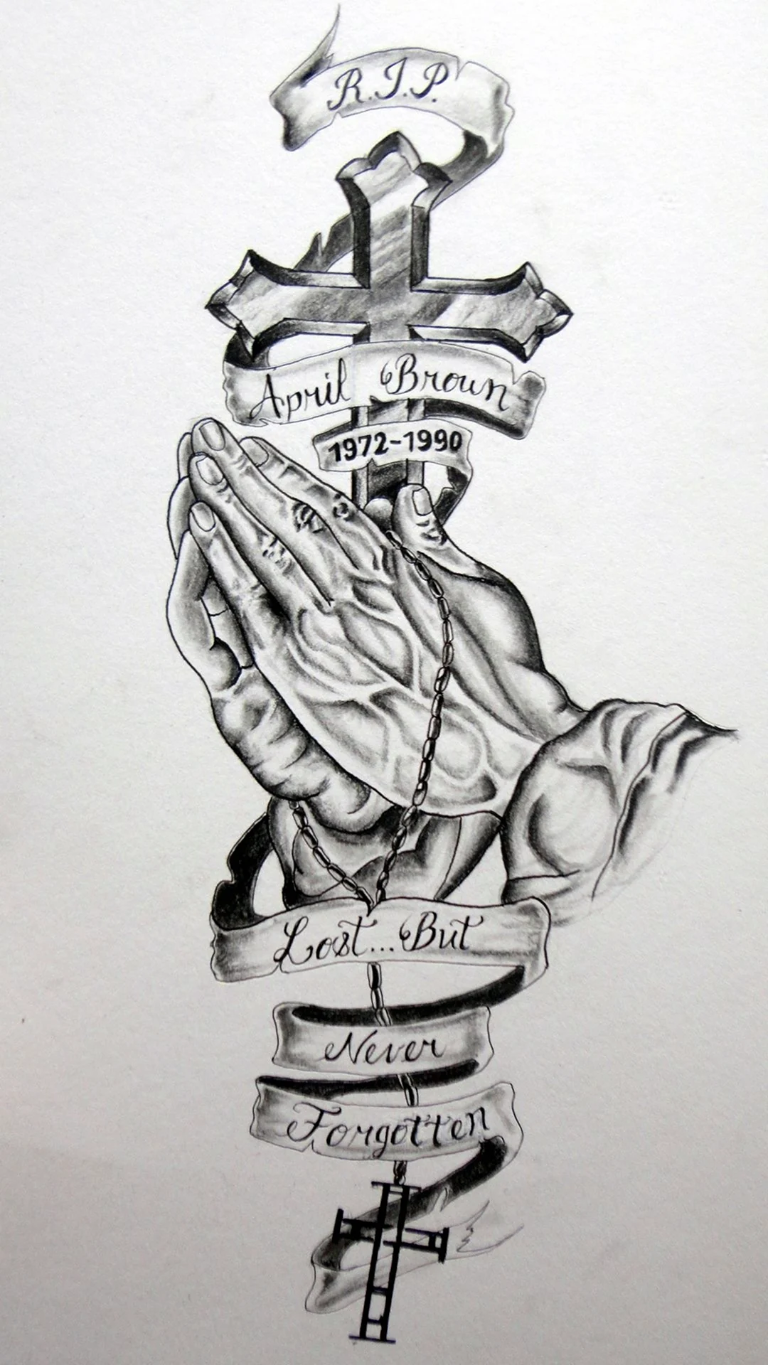 Татуировка крест на руке эскиз