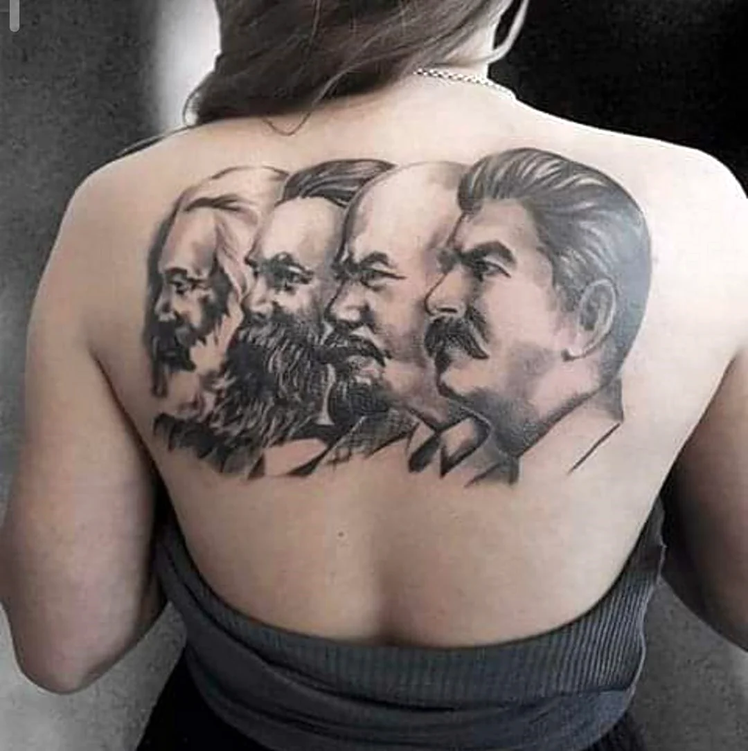 Татуировка Маркс Энгельс Ленин Сталин