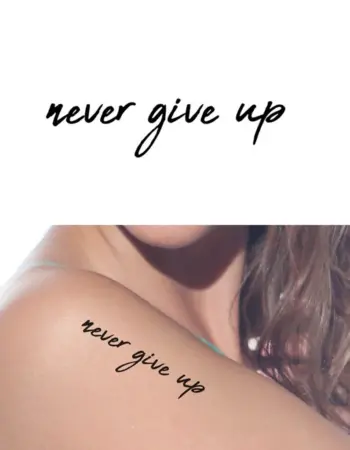 Татуировка never give up