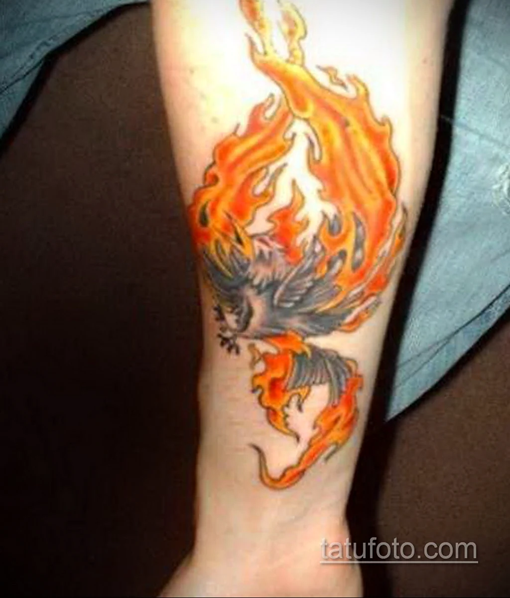 Татуировка в виде огня