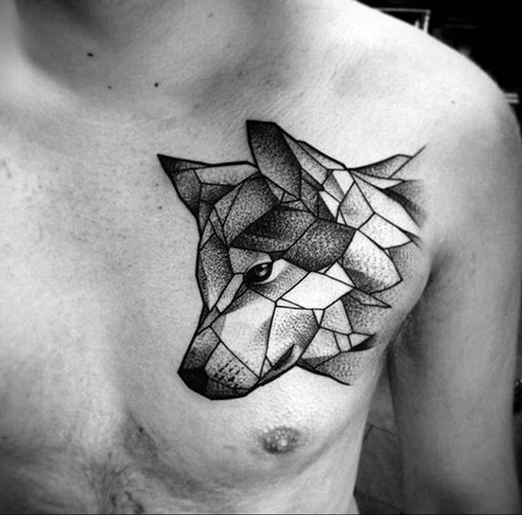 Татуировка волк дотворк