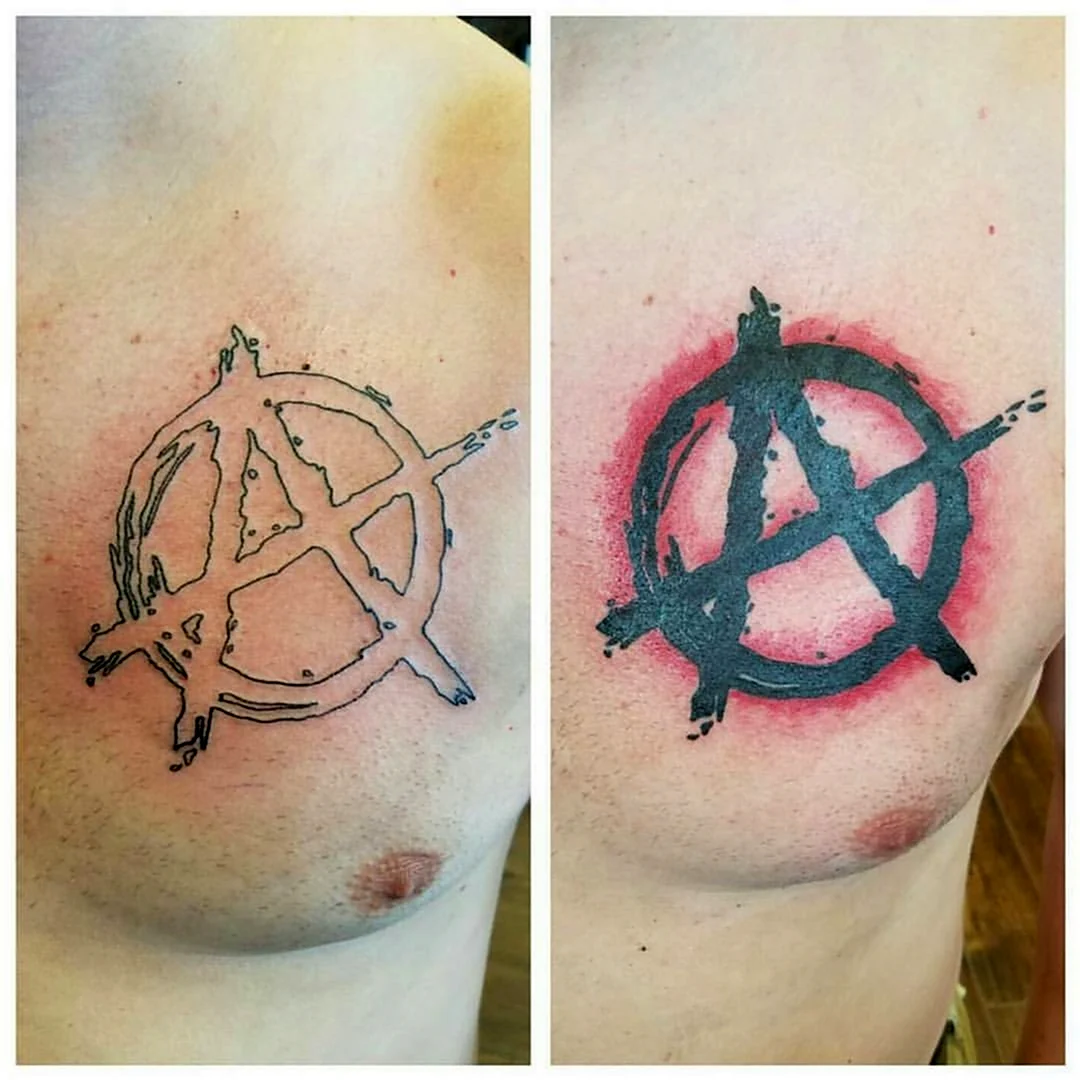 Татуировка знак анархии