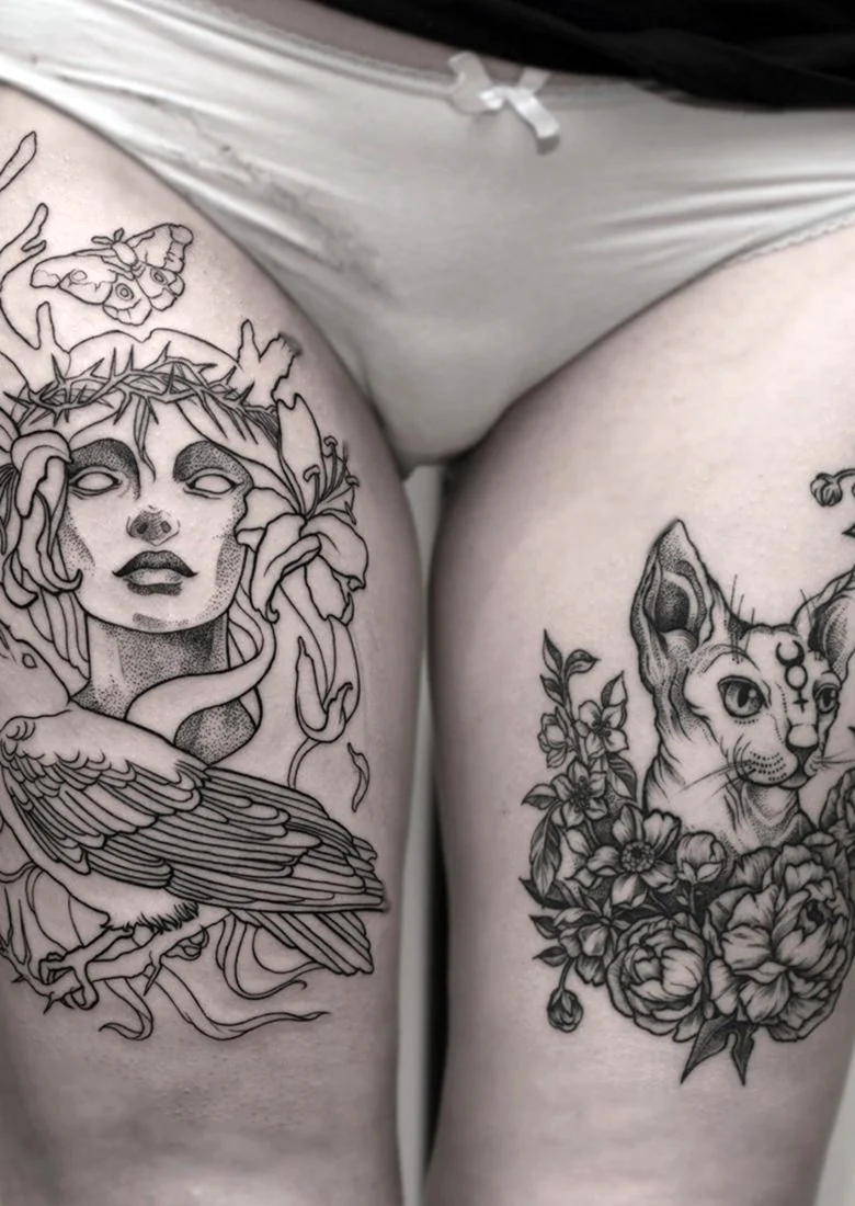 Татуировки для девушек на ляшке