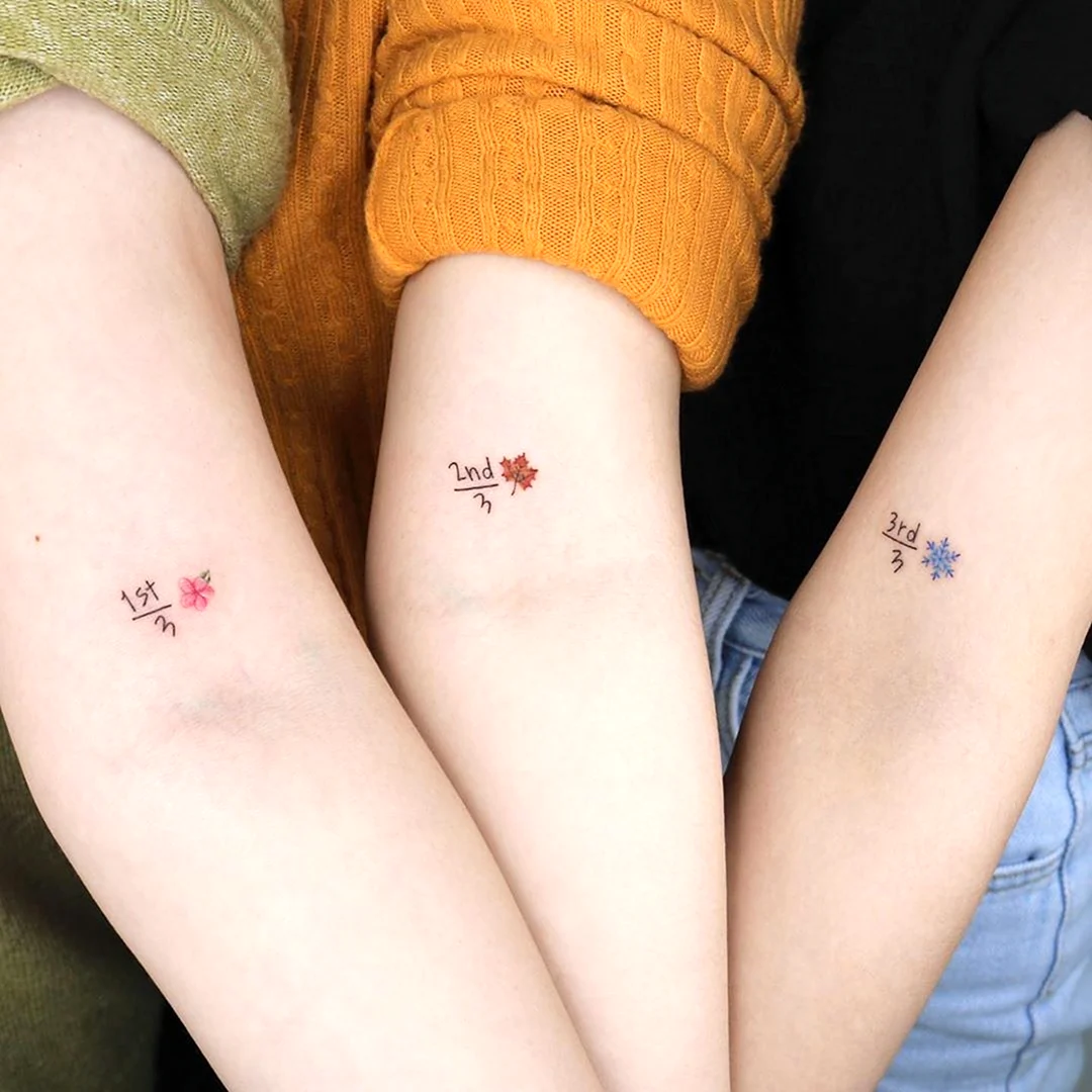 Татуировки для трех сестер