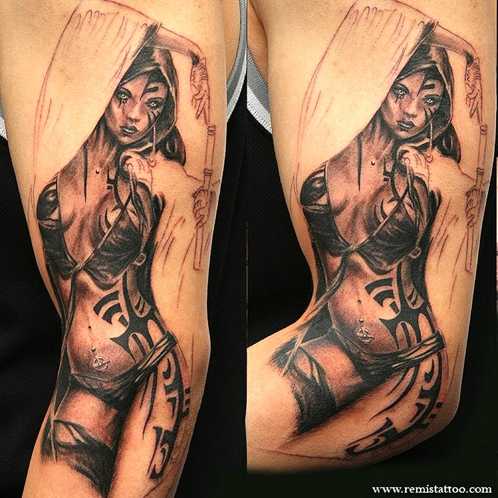 Татуировки с изображением девушек