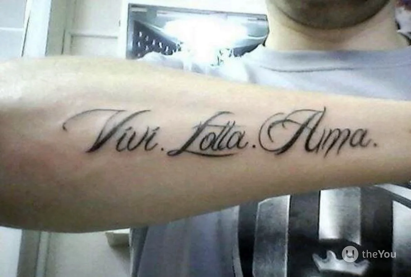 Татуировки с надписями на итальянском
