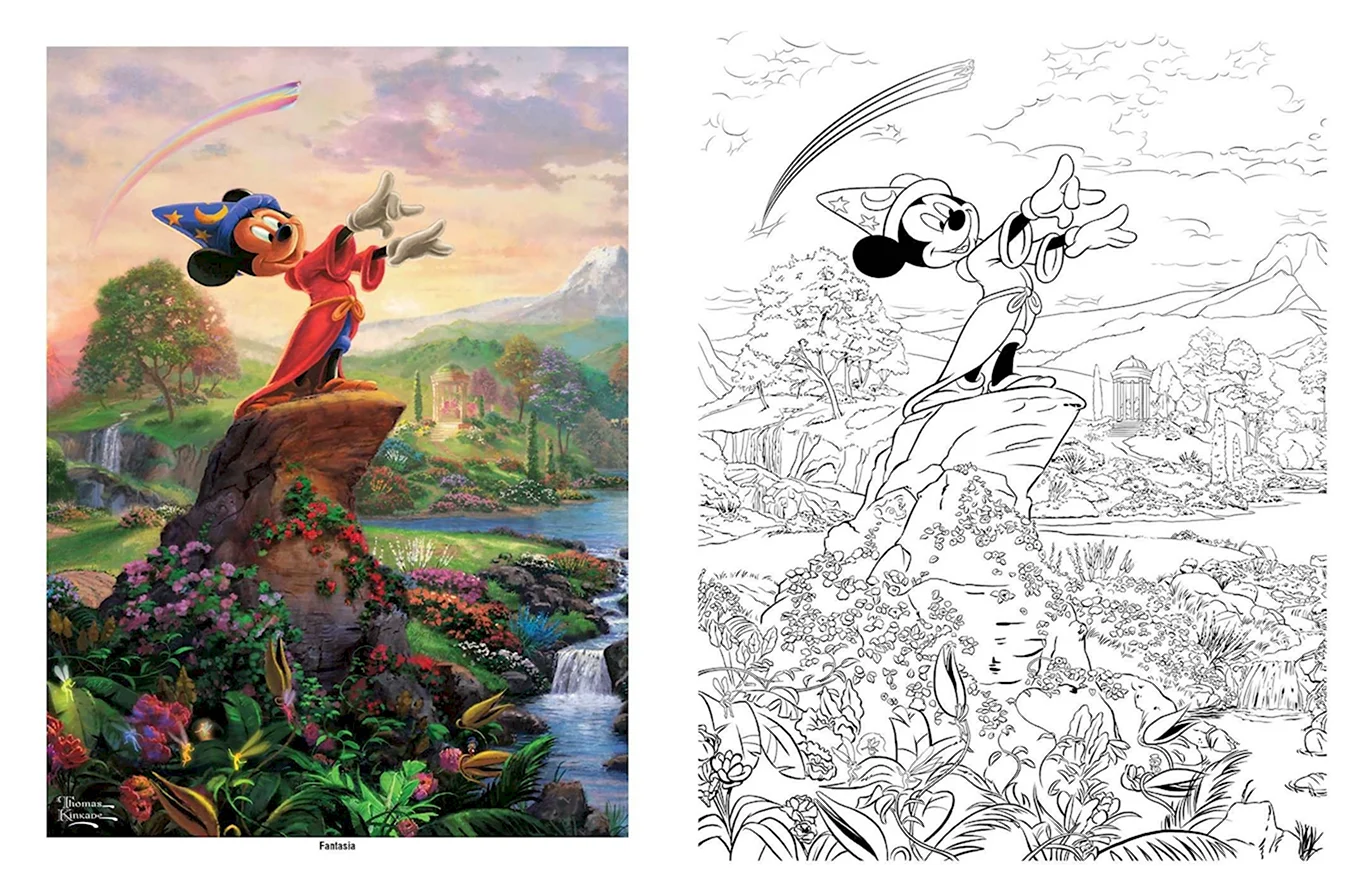 Thomas Kinkade Coloring book Disney Dreams