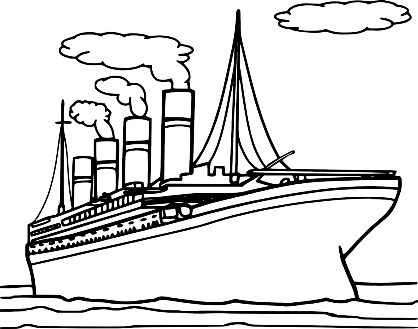Титаник разукрашки корабль