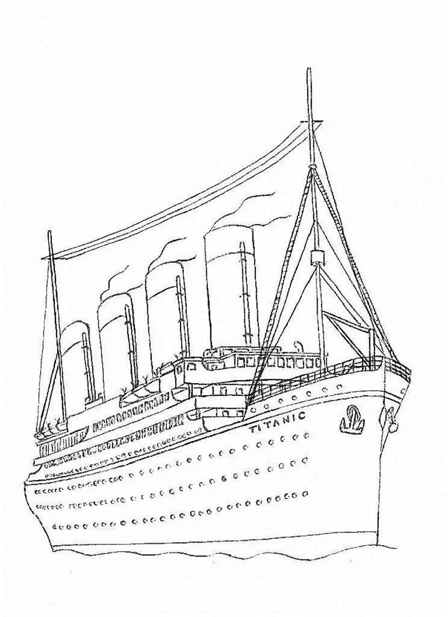 Титаник разукрашки корабль