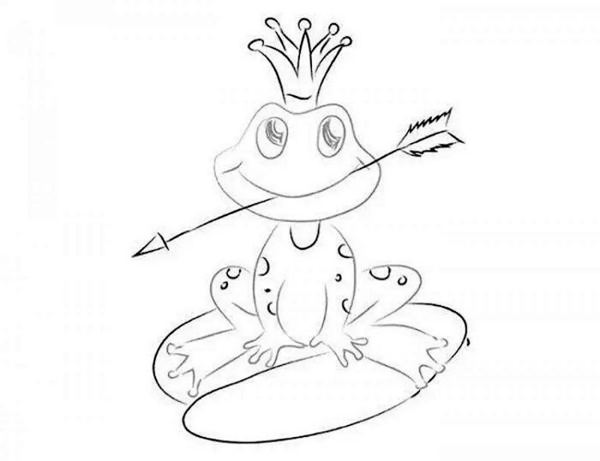 Царевна лягушка рисунок карандашом
