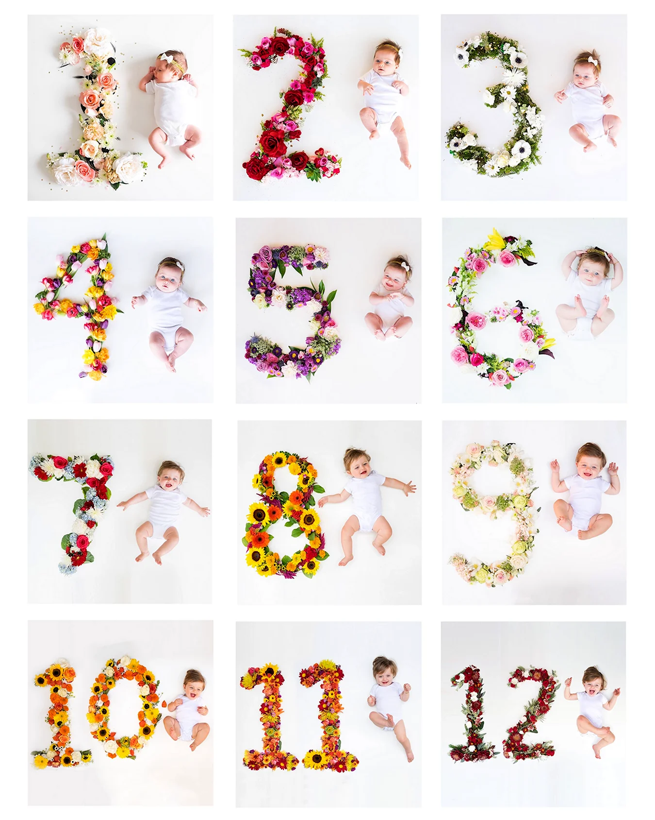 Цифры для фотосессии малышей