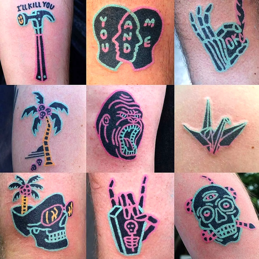 Цветные Татуировки хэндпоук