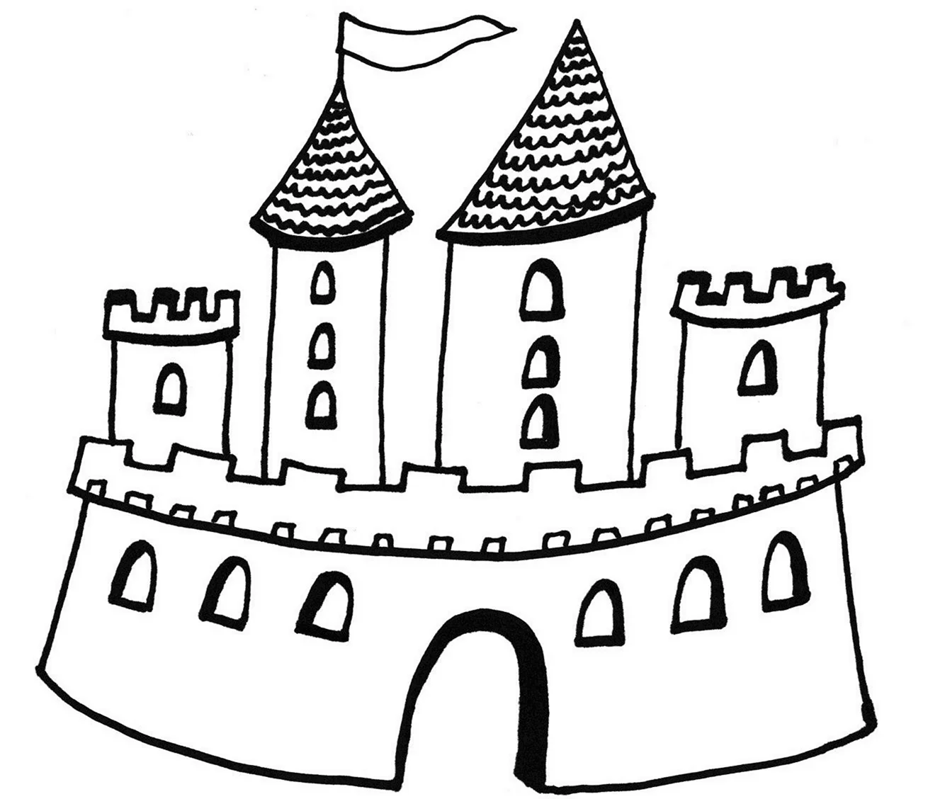 Замок рисунок 6 класс