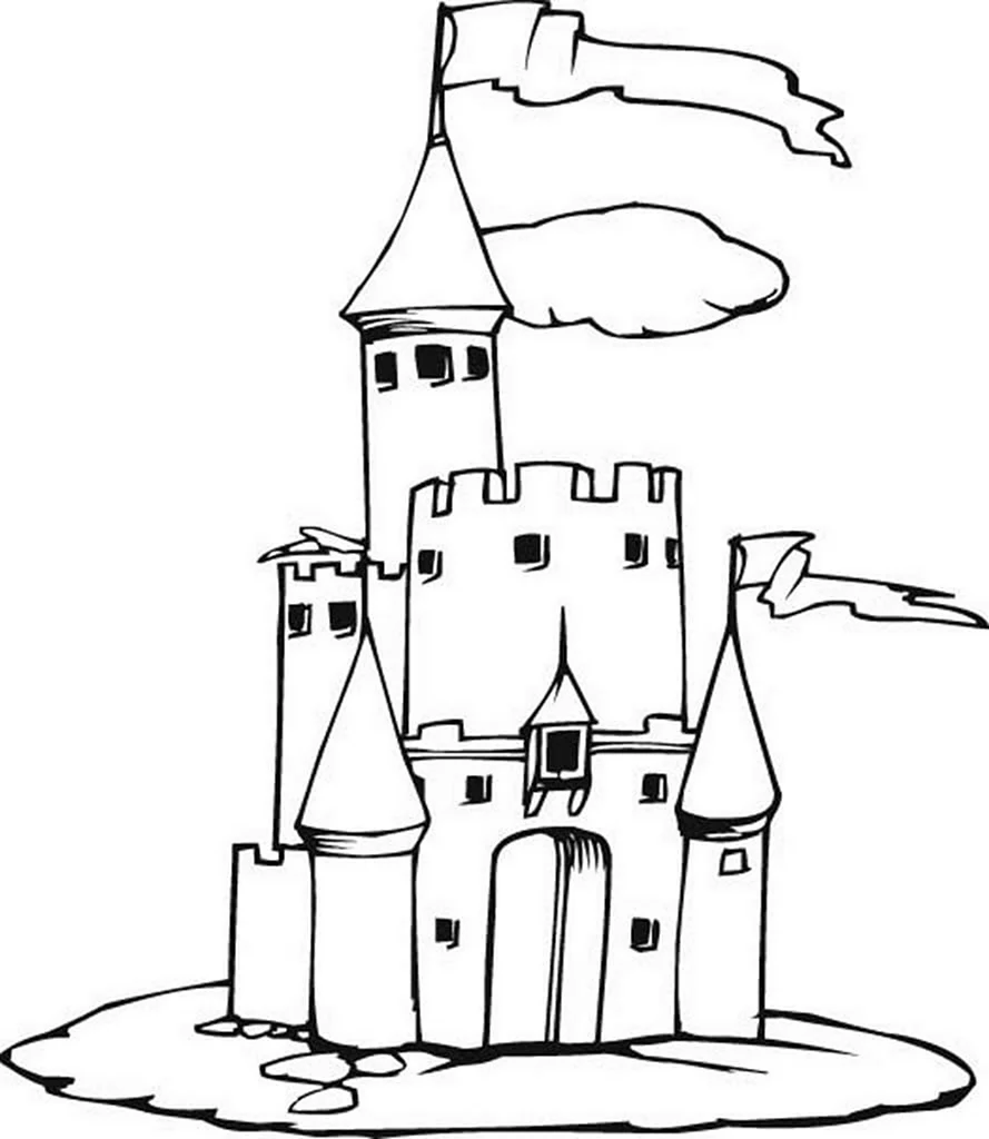 Замок рыцаря средневековья рисунки детей