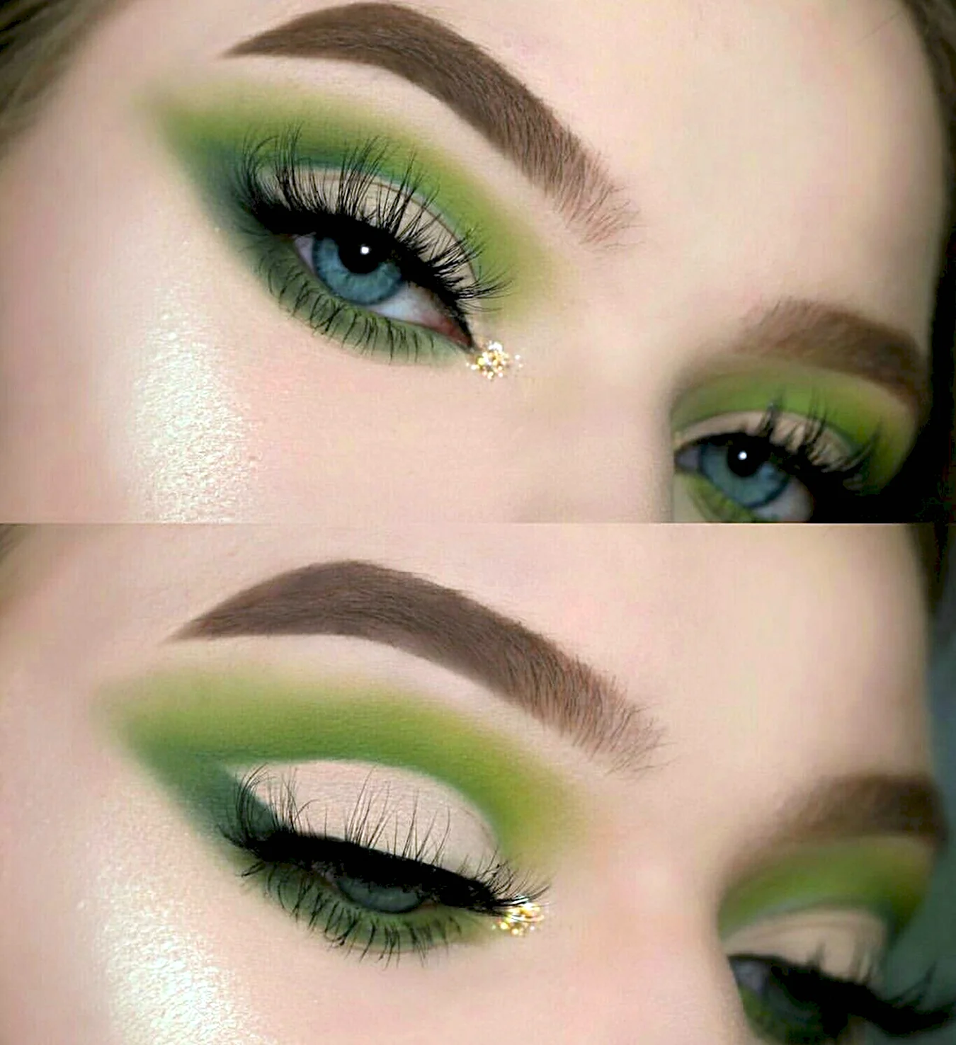 Зеленые стрелки макияж