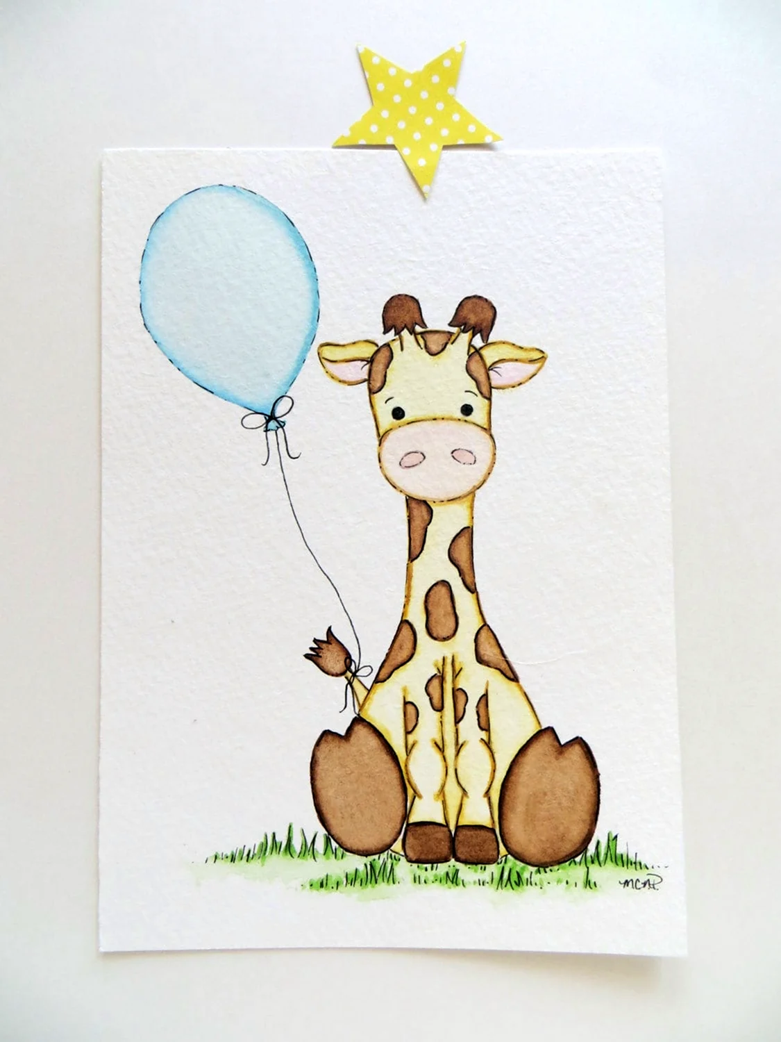 Жираф для срисовки для детей
