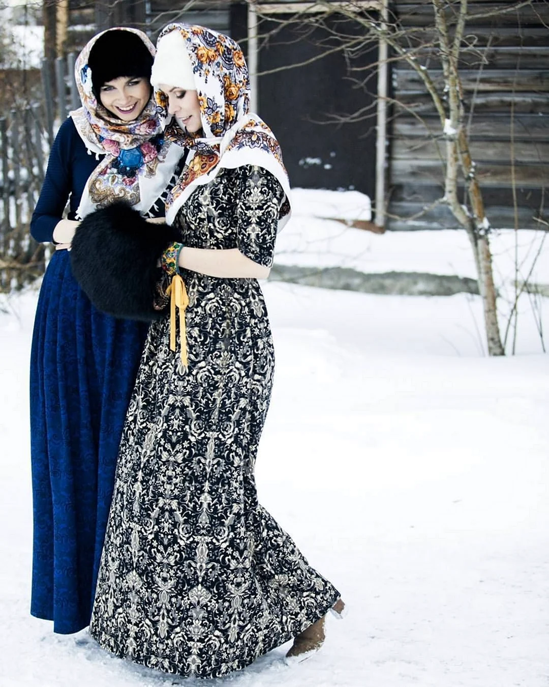 Зимняя одежда в русском стиле