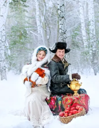 Зимняя свадьба в русском стиле